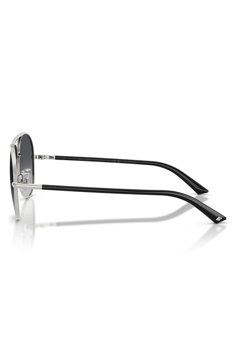 Jimmy Choo 58mm Polarized Pilot Sunglasses, Alternate, color, Silver / Polar Gradient Grey