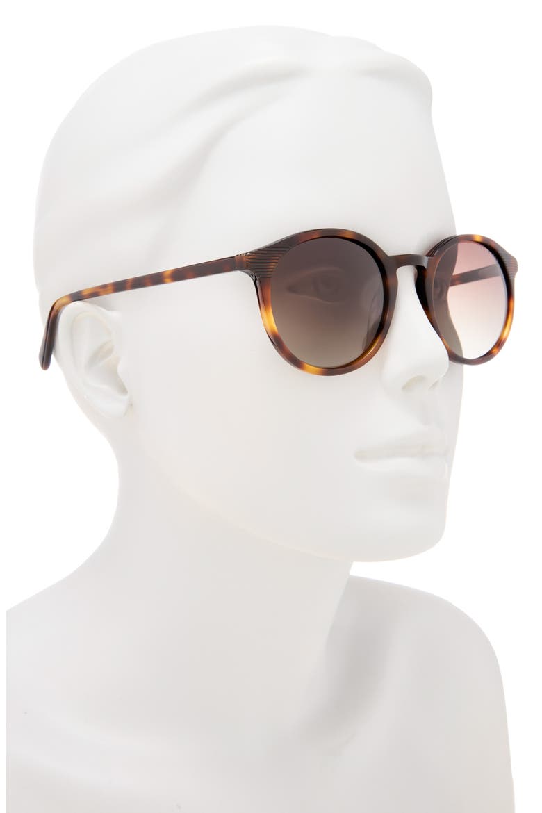 51mm Polarized Round Sunglasses, Alternate, color, TORTOISE