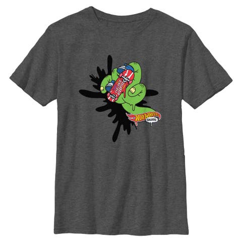 Boys Hot Wheels Monster Finger Skating T Shirt