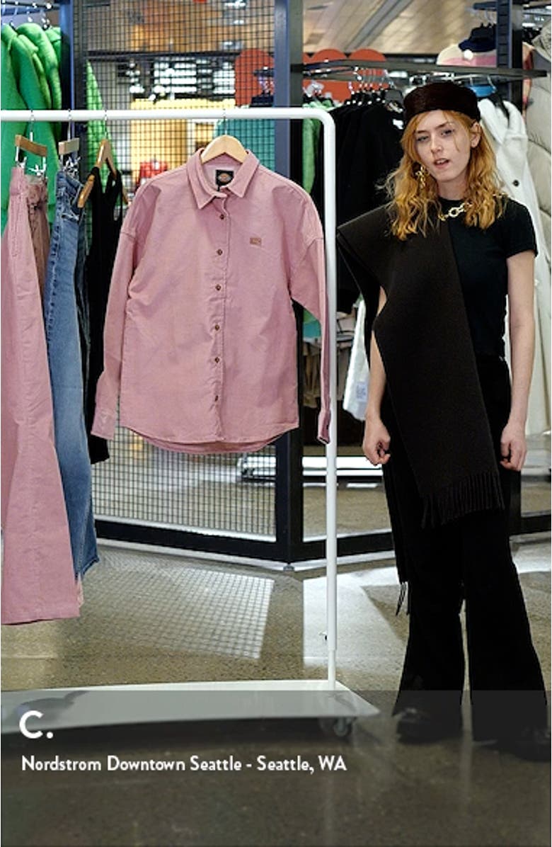 Oversize Corduroy Button-Up Shirt, sales video thumbnail