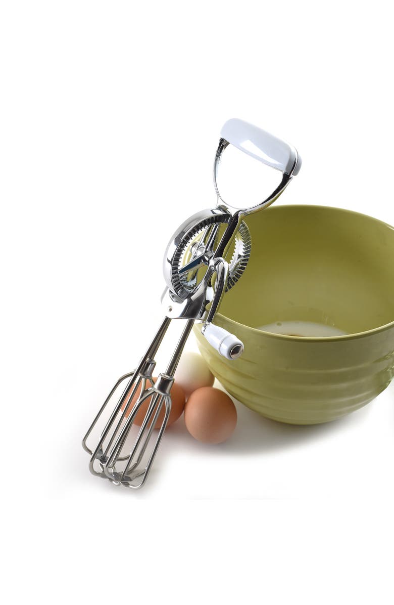 Norpro Egg Beater Classic Hand Crank Style, 12-Inch Stainless Steel Mixer, Alternate, color, Silver