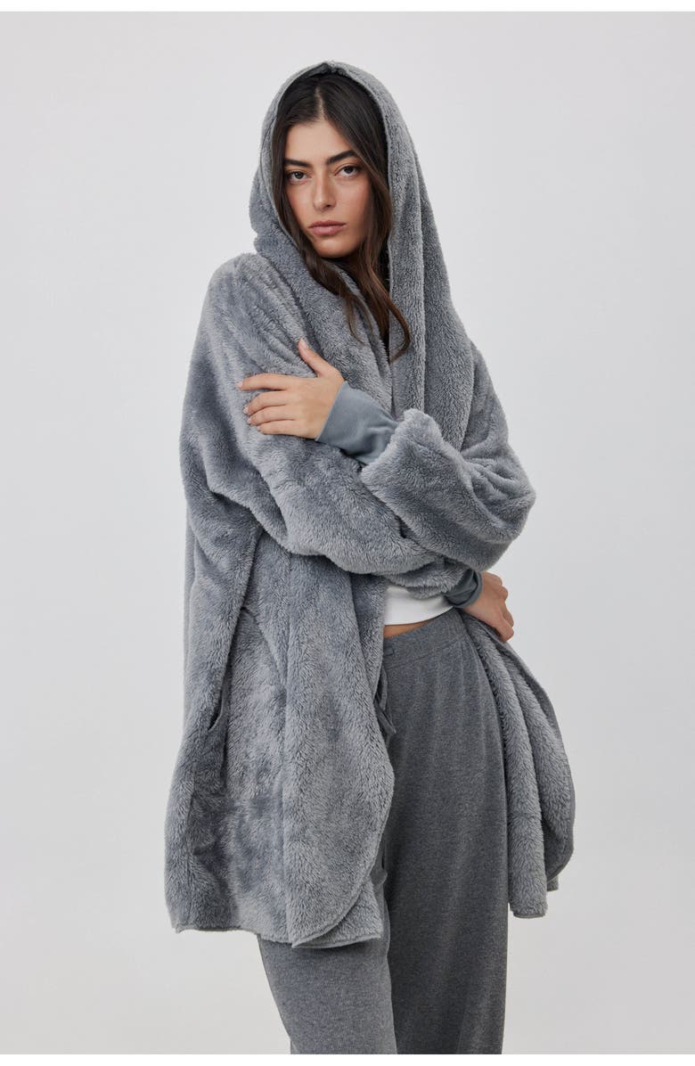 Gottex Beach Life The Cloud Fleece Hoodie, Alternate, color, Dark-Grey