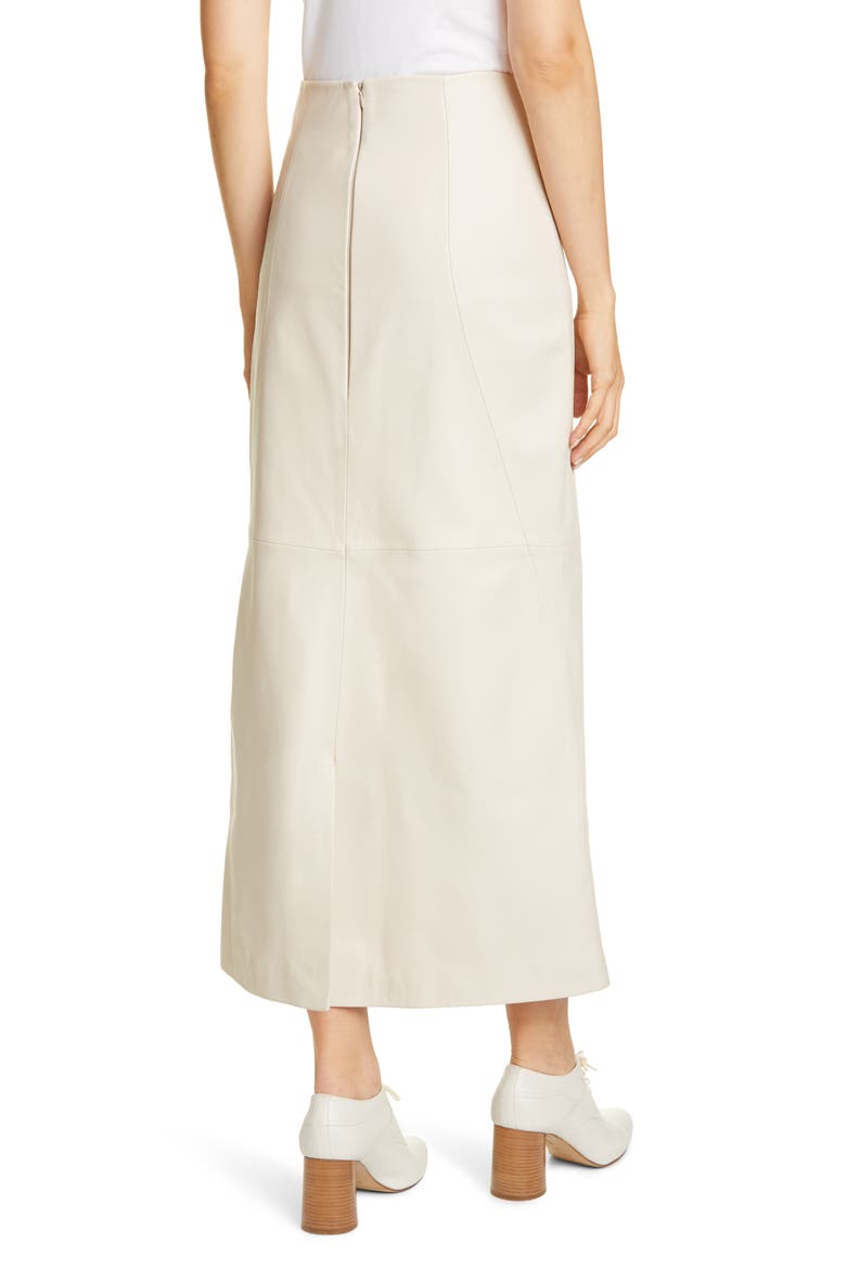 Leather Maxi Skirt, Alternate, color, IVORY