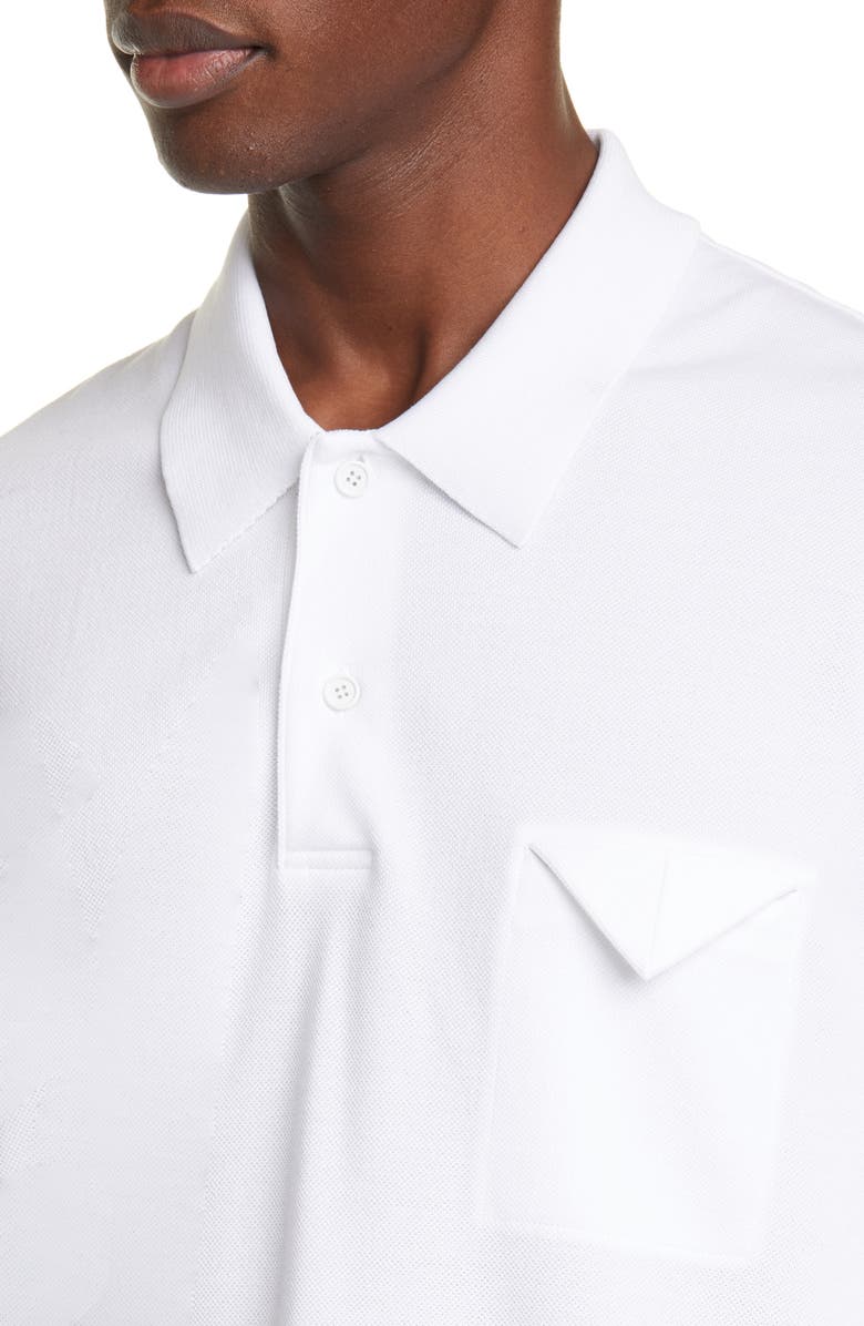 Bottega Veneta Piquet Long Sleeve Polo, Alternate, color, 