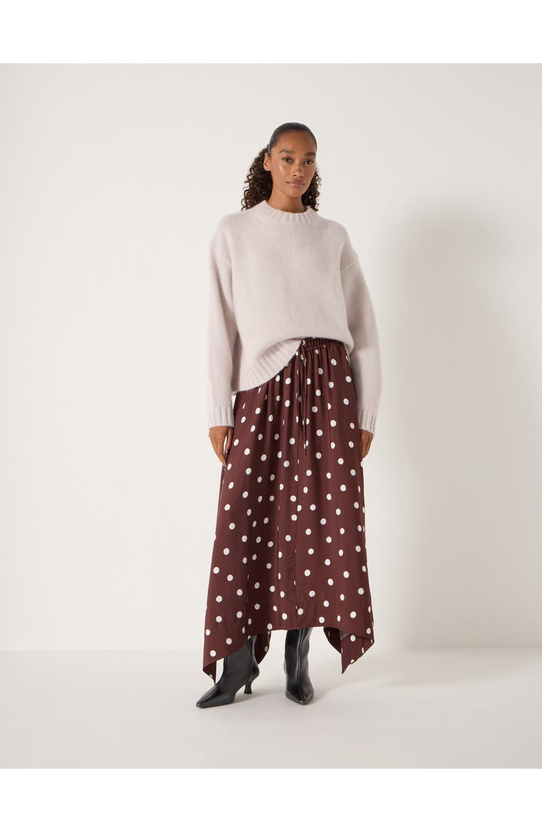 Hush Air Flow Hanky Hem Skirt, Alternate, color, Polka Dot Brown