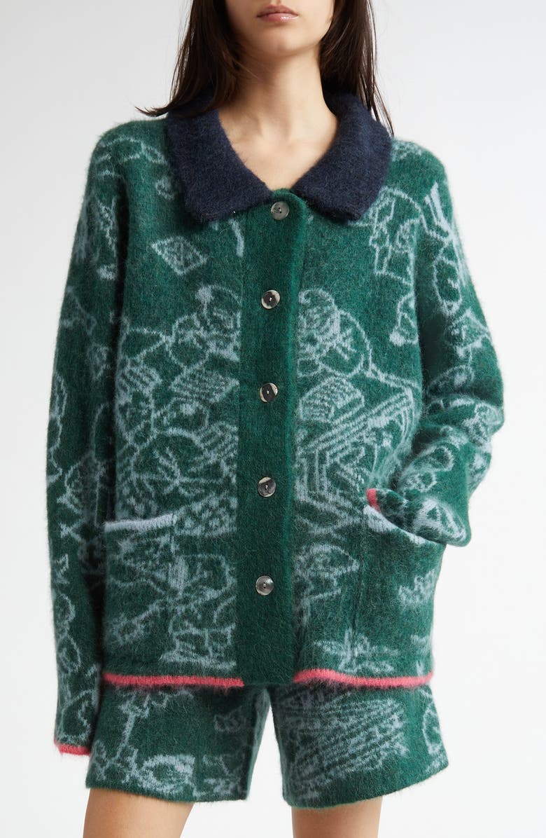 YanYan Fuzzy Laza Alpaca & Wool Blend Work Jacket, Main, color, 