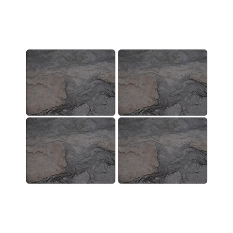 Midnight Slate Set of 4 Cork Back Placemats