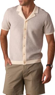 The Normal Brand Robles Bird's Eye Knit Camp Shirt
