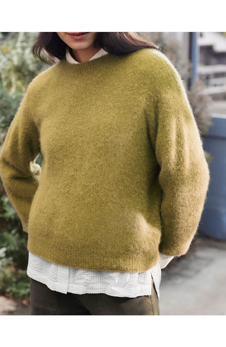 Celtic & Co. Crew Neck Alpaca Sweater, Alternate, color, Pistachio