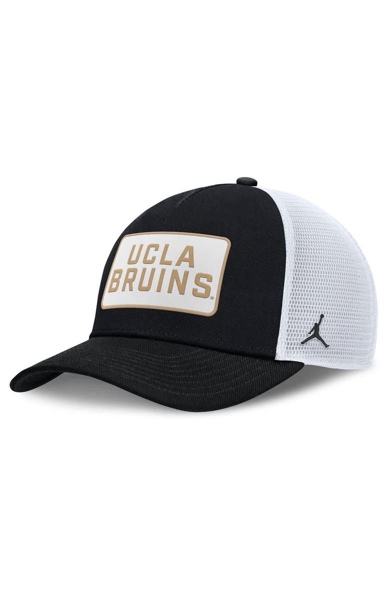 Jordan Brand Men's Jordan Brand Black/White UCLA Bruins 2025 On-Field Rise Patch Trucker Adjustable Hat, Main, color, Black