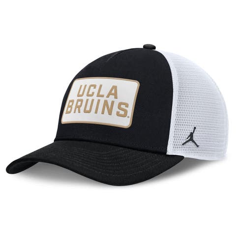 Men's Jordan Brand Black/White UCLA Bruins 2025 On-Field Rise Patch Trucker Adjustable Hat
