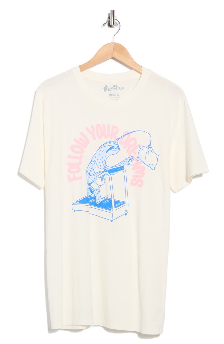 Goodie Two Sleeves Follow Your Dreams Graphic T-Shirt, Alternate, color, Whisper White