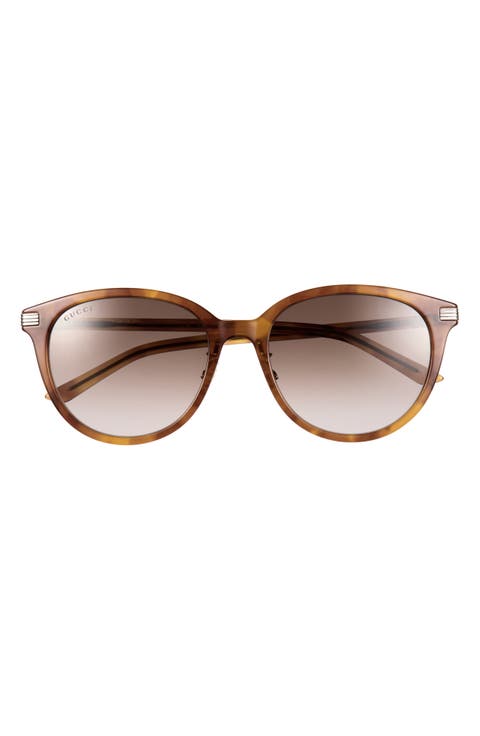 55mm Gradient Polarized Round Sunglasses