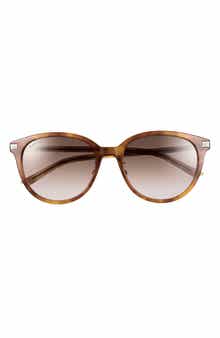 55mm Gradient Polarized Round Sunglasses