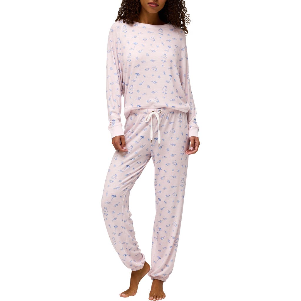 Honeydew Intimates Star Seeker Brushed Jersey Pajamas In Pink
