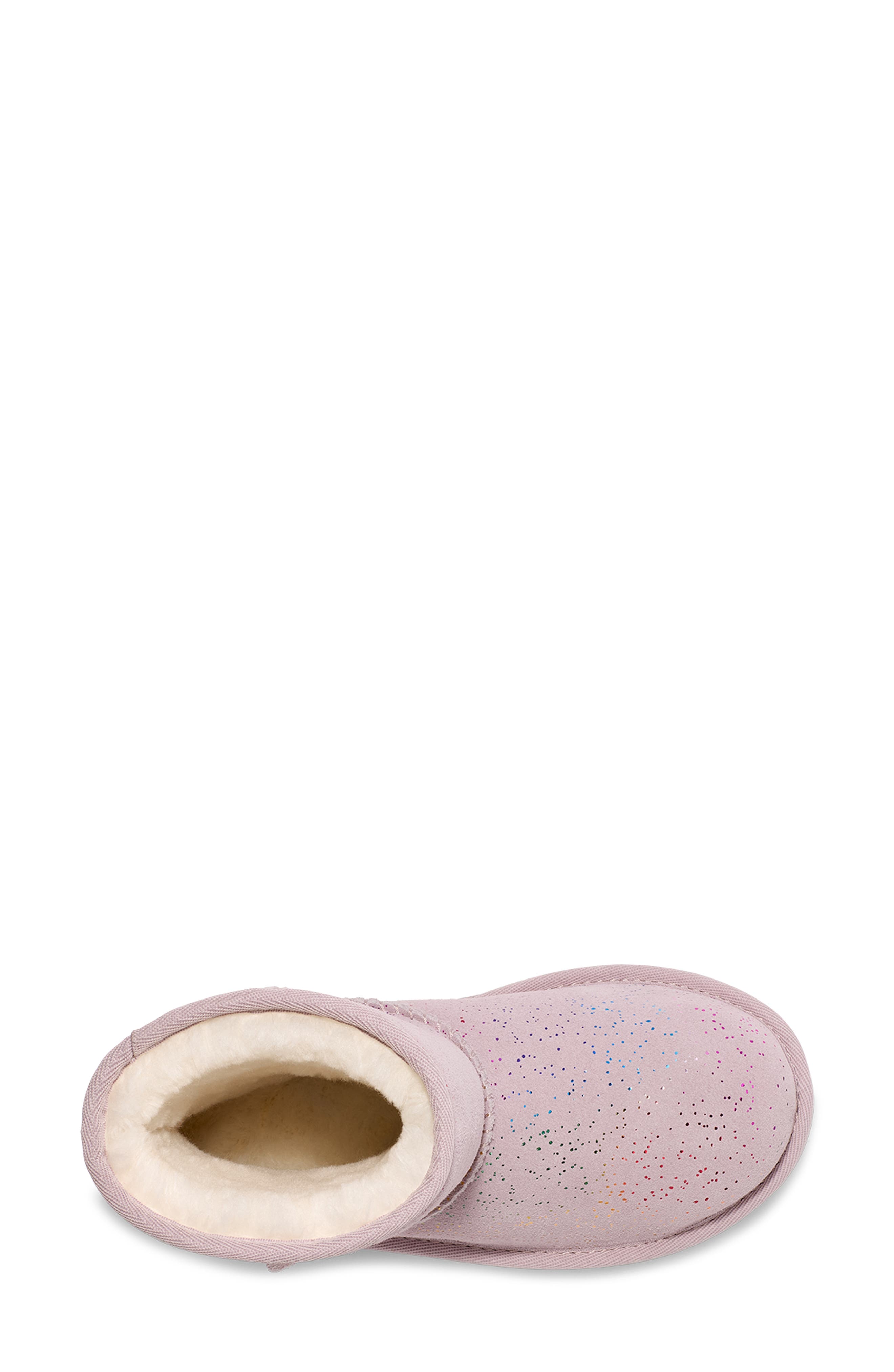 UGG<sup>®</sup> Kids' Classic II Shimmer Sky Boot, Alternate, color, Pale Smoke / Rainbow Metallic