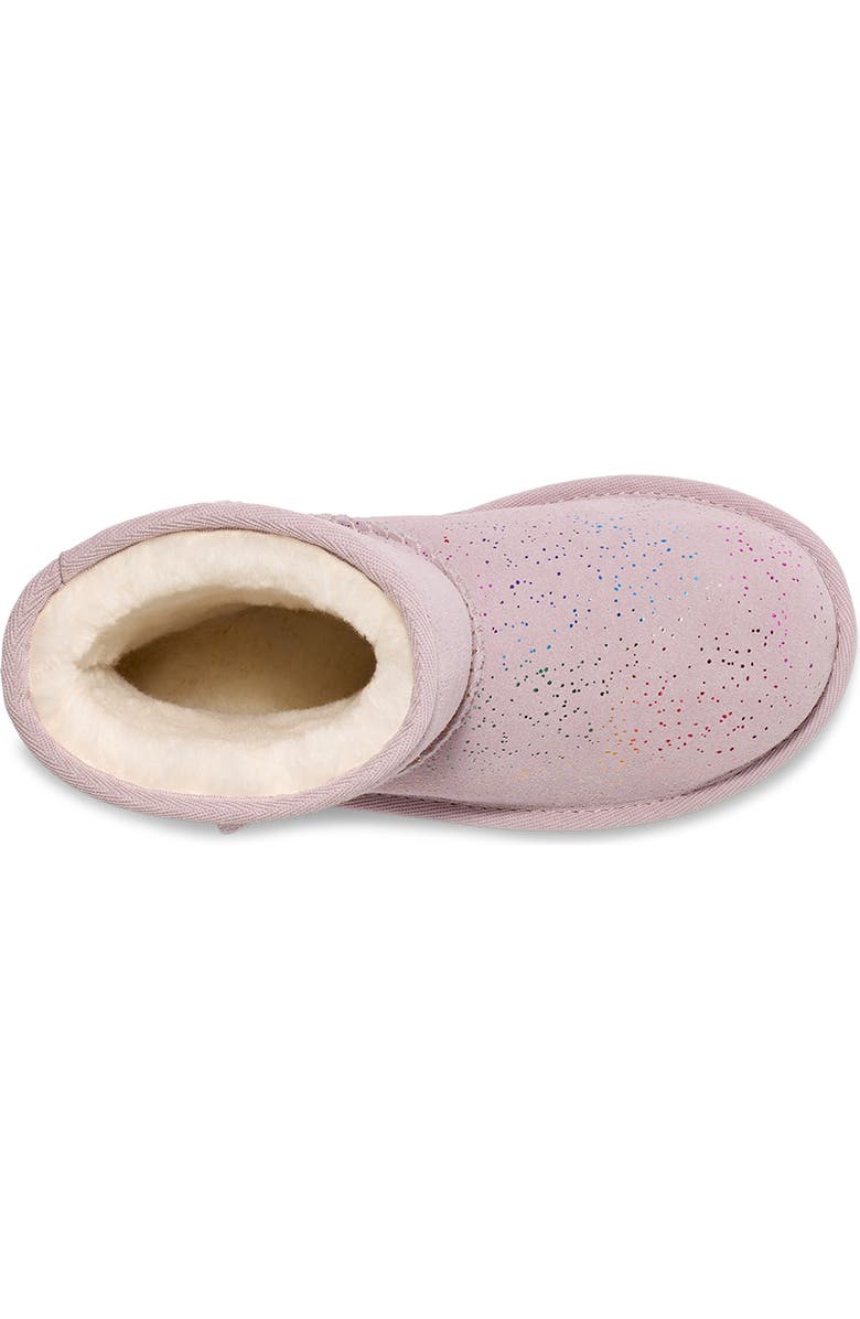 UGG<sup>®</sup> Kids' Classic II Shimmer Sky Boot, Alternate, color, Pale Smoke / Rainbow Metallic