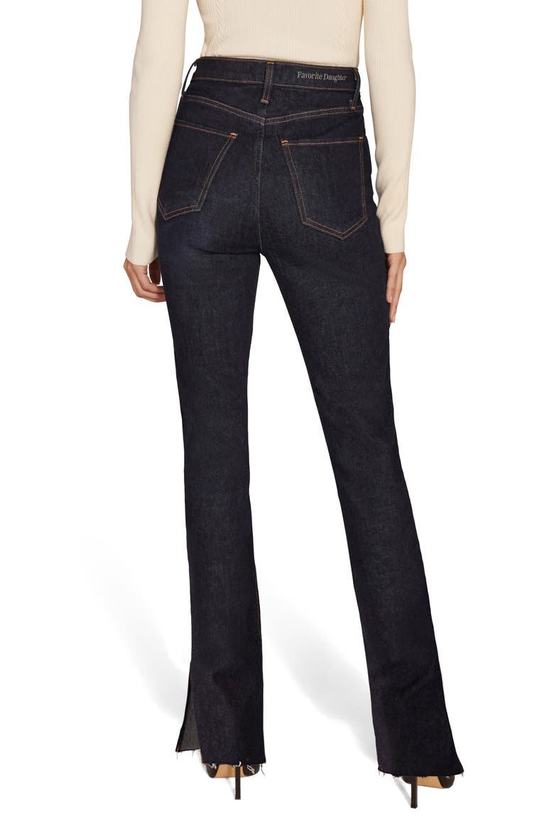 Valentina High Waist Split Hem Raw Stretch Bootcut Jeans, Alternate, color, JASPER