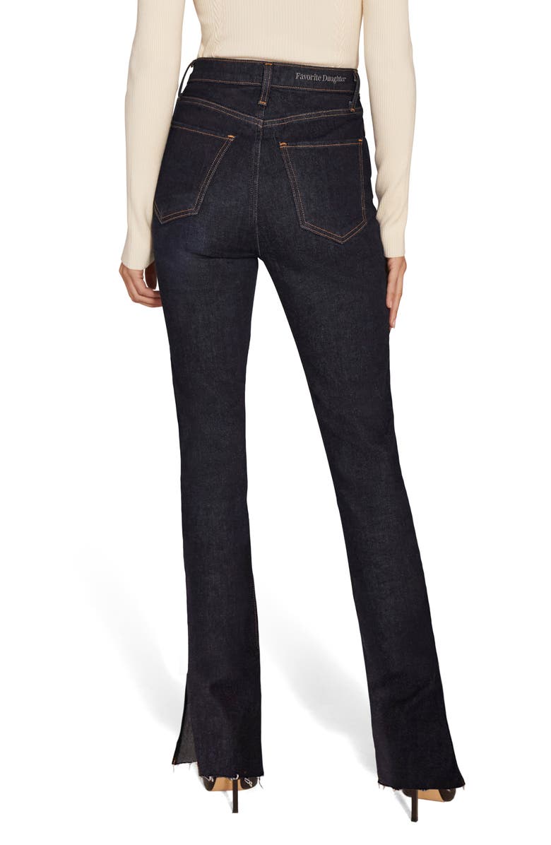 Favorite Daughter Valentina High Waist Split Hem Raw Stretch Bootcut Jeans, Alternate, color, 