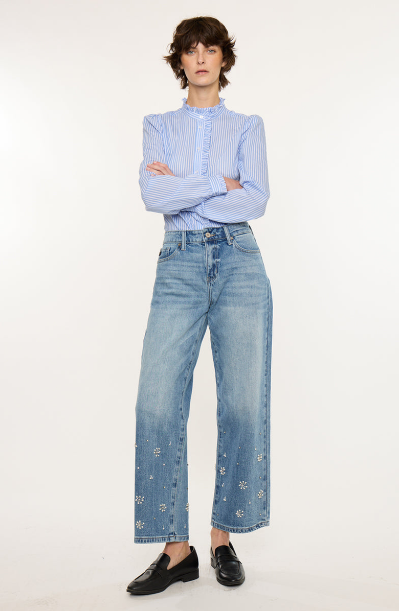 KanCan Louise Low Slung Baggy Jeans, Main, color, Medium Wash