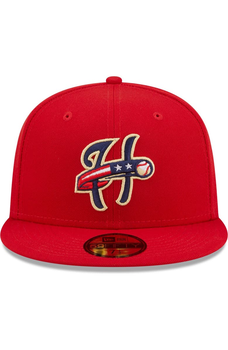 New Era Men's New Era Red Harrisburg Senators Authentic Collection 59FIFTY Fitted Hat, Alternate, color, 