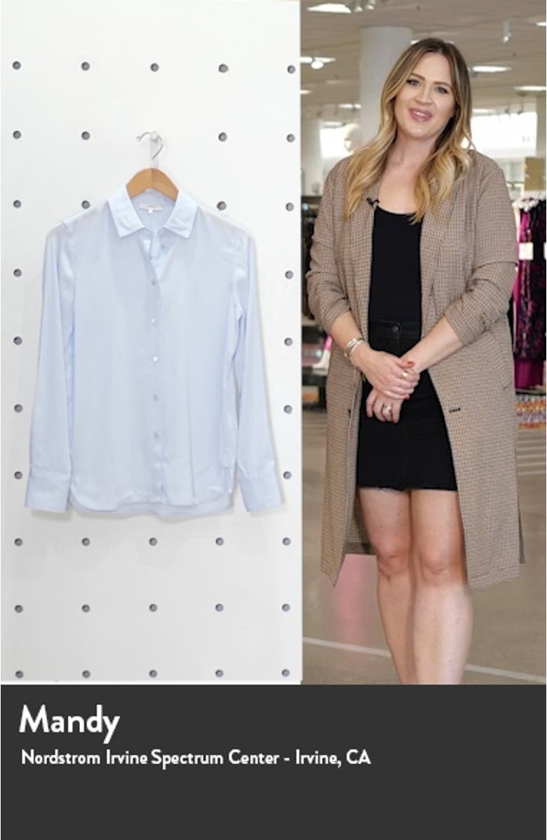 High/Low Stretch Silk Shirt, sales video thumbnail