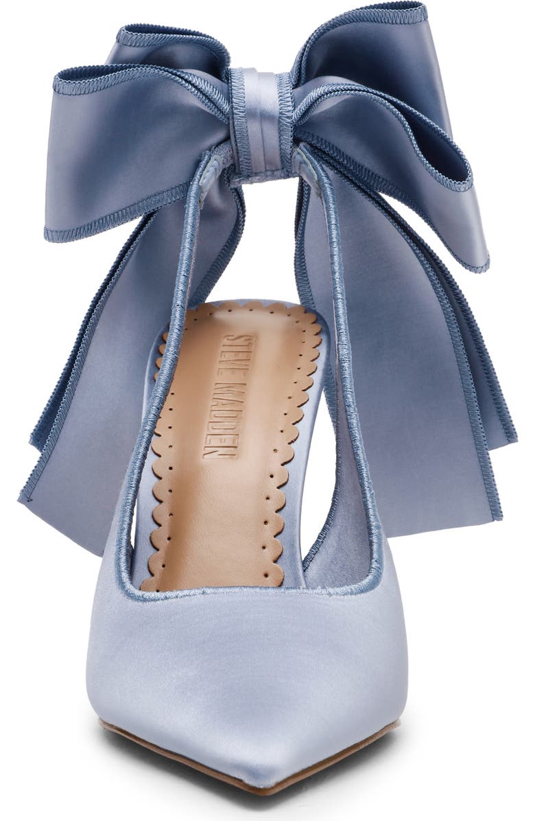 Steve Madden Teacup Slingback Pointed Toe Pump, Alternate, color, Blue Satin