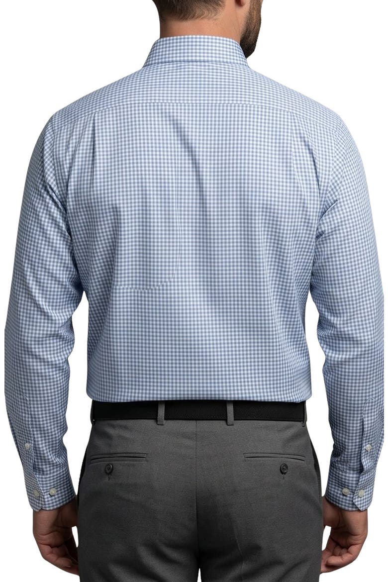 Mini Check Cotton Dress Shirt, Alternate, color, BLUE