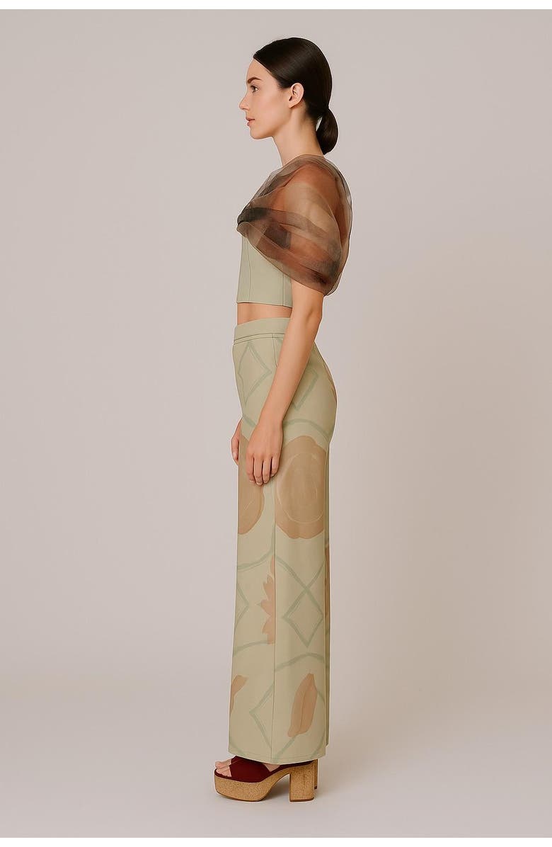 San Malo Tessa Tulle Trousers, Alternate, color, Green