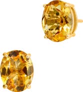 SAVVY CIE JEWELS Citrine Stud Earrings