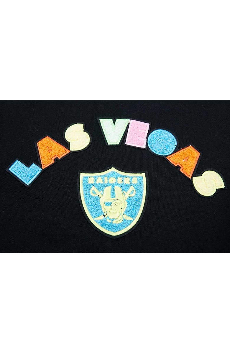 PRO STANDARD Women's Pro Standard Black Las Vegas Raiders Neon Fleece Pullover Hoodie, Alternate, color, Black