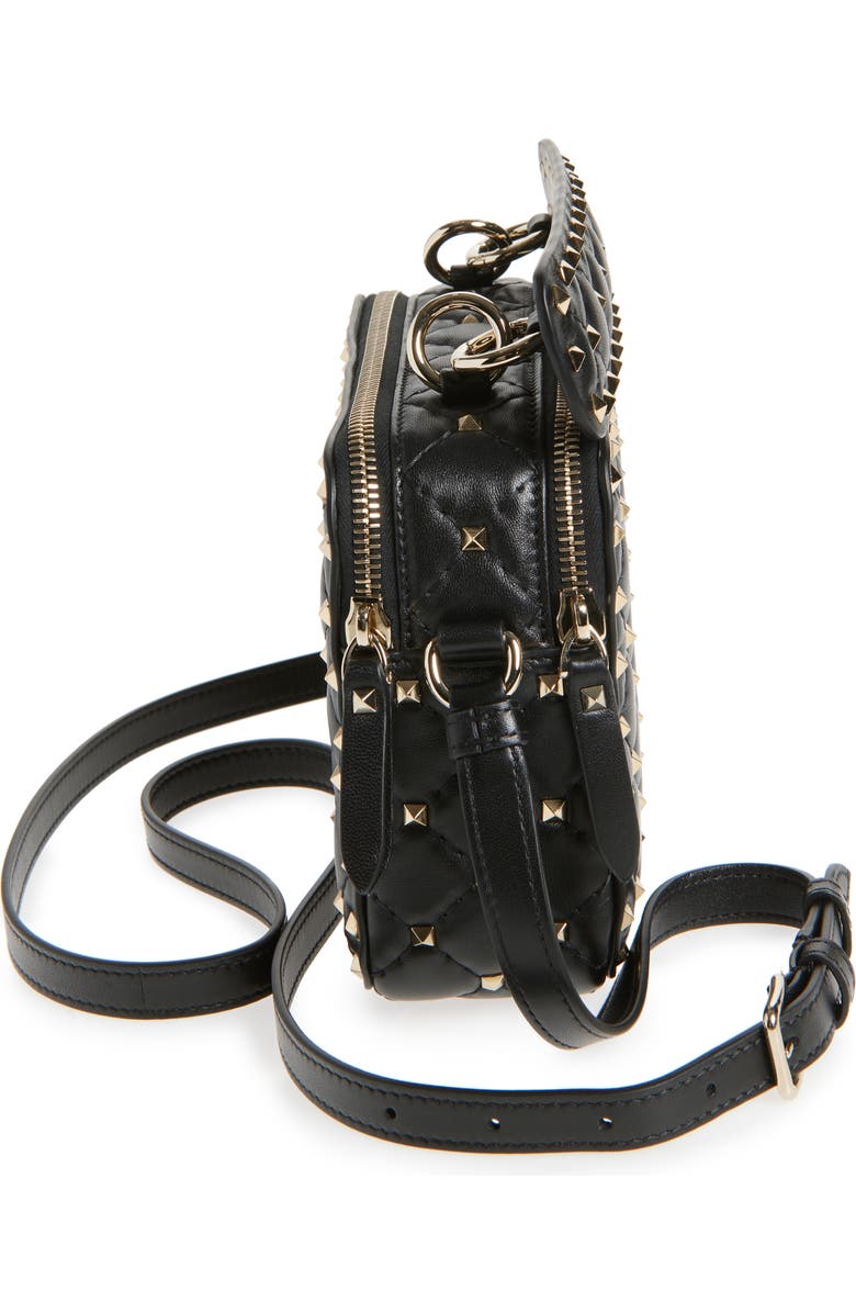 Valentino Garavani Rockstud Spike Leather Crossbody Bag, Alternate, color,