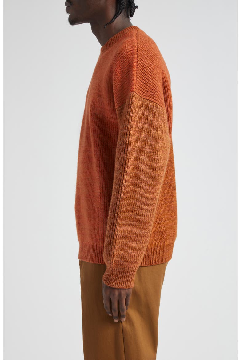 Odd Colorblock Wool Blend Sweater, Alternate, color, TONAL BROWN