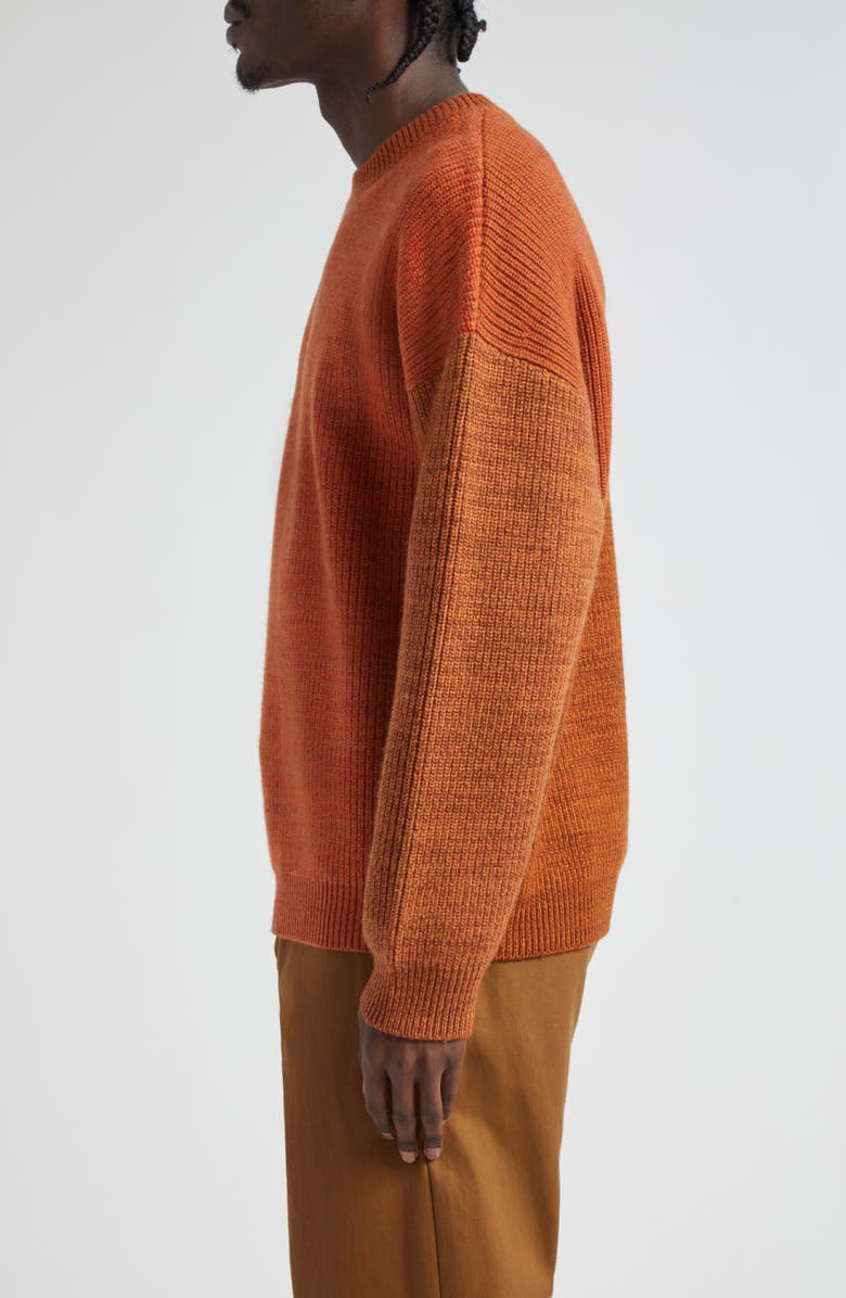 Waste Yarn Project Odd Colorblock Wool Blend Sweater, Alternate, color, Tonal Brown