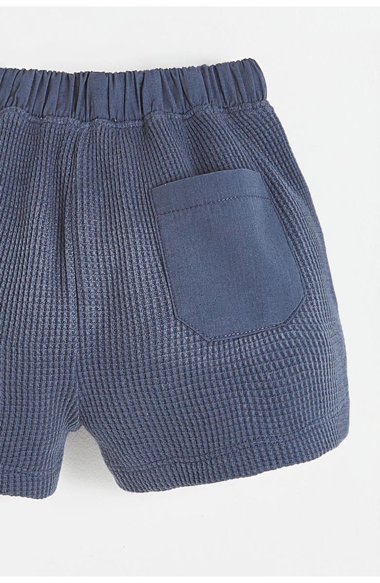 Babycottons Waffle Short for Infant, Alternate, color, Blue-Graphite