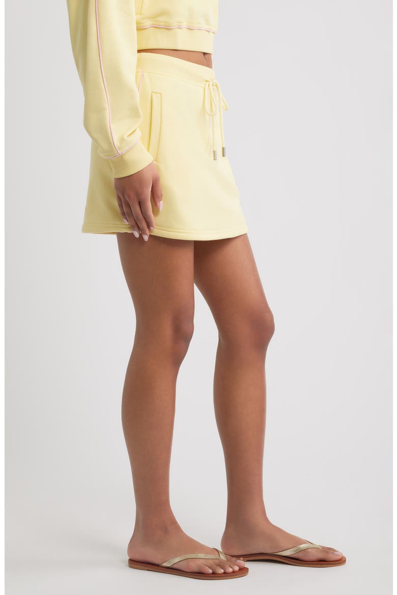 Terry Track Miniskirt, Alternate, color, CUSTARD CLOUD