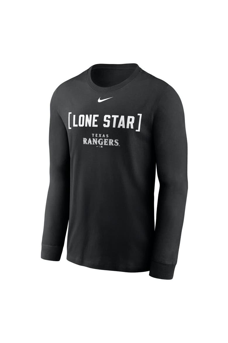 Men's Nike Black Texas Rangers Local Nickname Long Sleeve T-Shirt, Alternate, color, Black