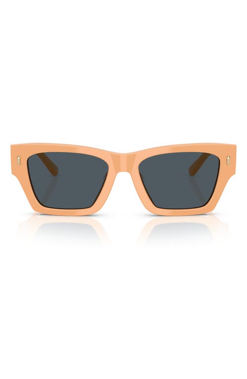 Tory Burch 52mm Rectangular Sunglasses In Dark Grey