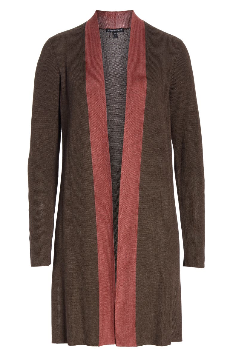 Eileen Fisher Long Colorblock Cardigan, Alternate, color,