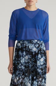 Universal Standard Thames Fog Sheer Mesh Top