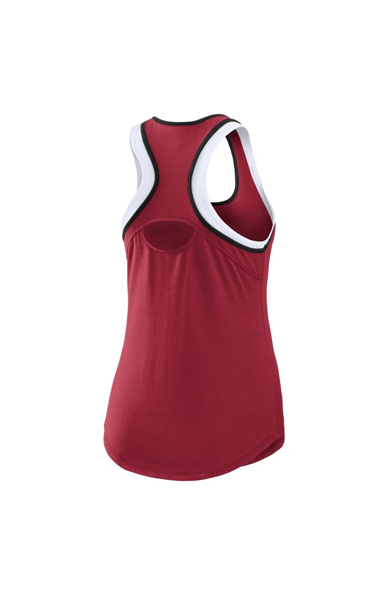 WEAR by Erin Andrews Women's WEAR by Erin Andrews Garnet South Carolina Gamecocks Open Hole Razorback Tank Top, Alternate, color, 