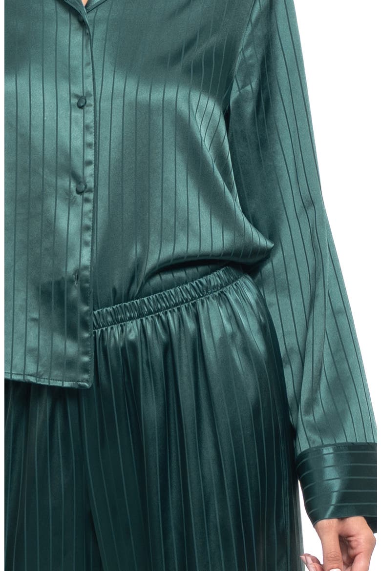 Sherry Jacquard Pajamas, Alternate, color, JUNIPER