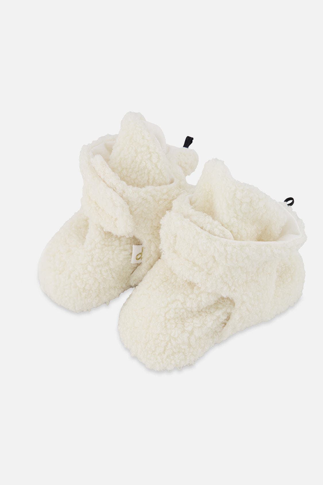 Fleece Cotton Lined Elastic Cuff Slippers, Main, color, Off-White