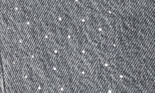 Joe's Crystal Embellished Low Rise Wide Leg Jeans In Gray