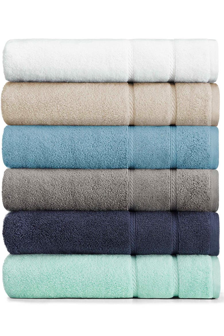 Belle Haven Bath Towel, Hand Towel & Washcloth Set, Alternate, color, GREY