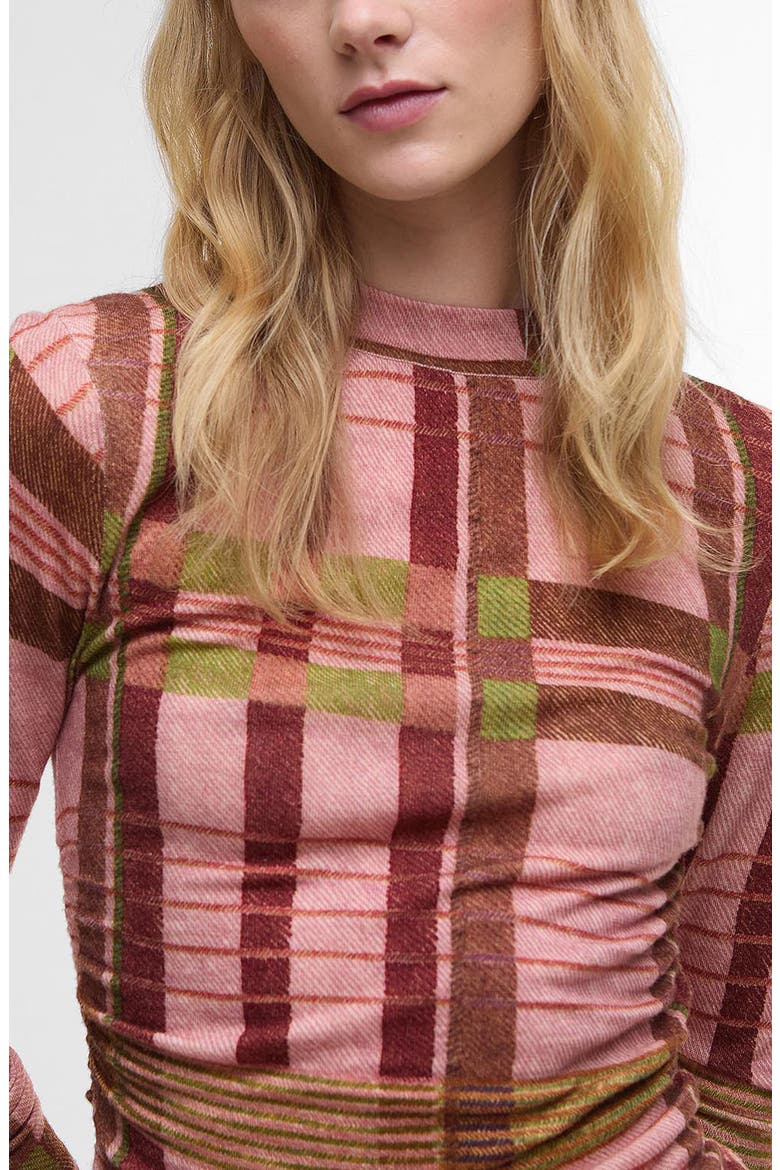 x Farm Rio Thalita Abstract Tartan Knit Top, Alternate, color, PINK TARTAN