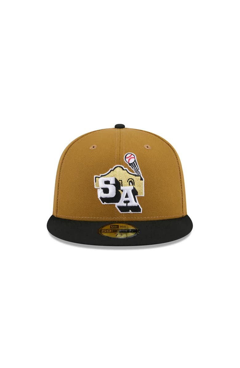 New Era Men's New Era Gold San Antonio Missions Theme Nights 59FIFTY Fitted Hat, Alternate, color, Gold