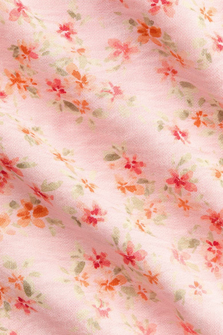 Ruffled Crêpe Dress, Alternate, color, Light pink/floral