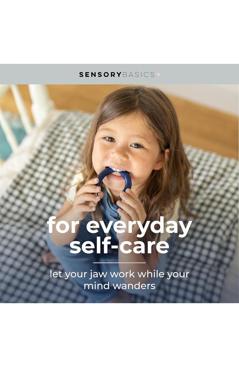 Sensory Basics U Chew Necklace, 2 Pack, Oral Therapy Tool For Light Chewers, Alternate, color, Multicolored