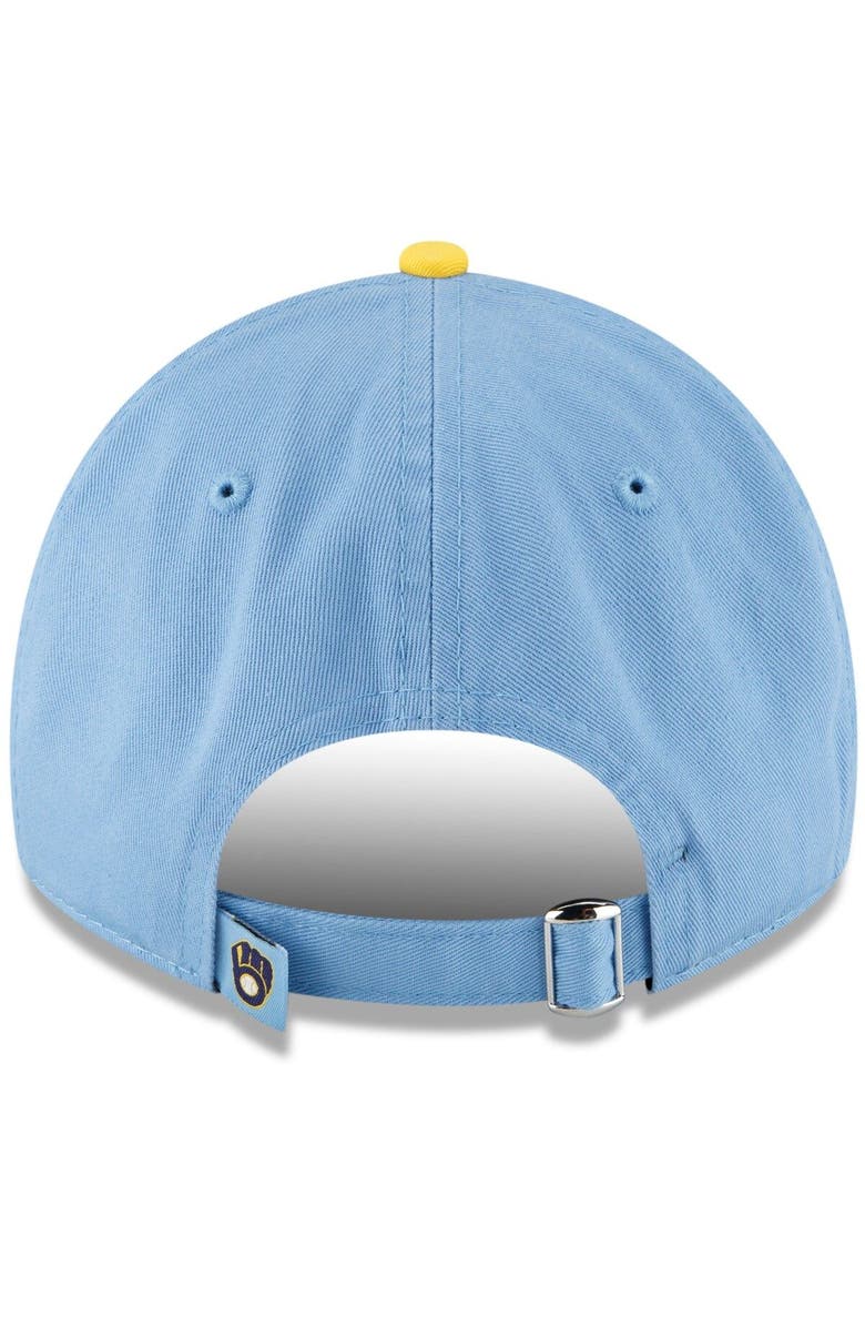 New Era Men's New Era Powder Blue Milwaukee Brewers 2022 City Connect 9TWENTY Adjustable Hat, Alternate, color, Light Blue
